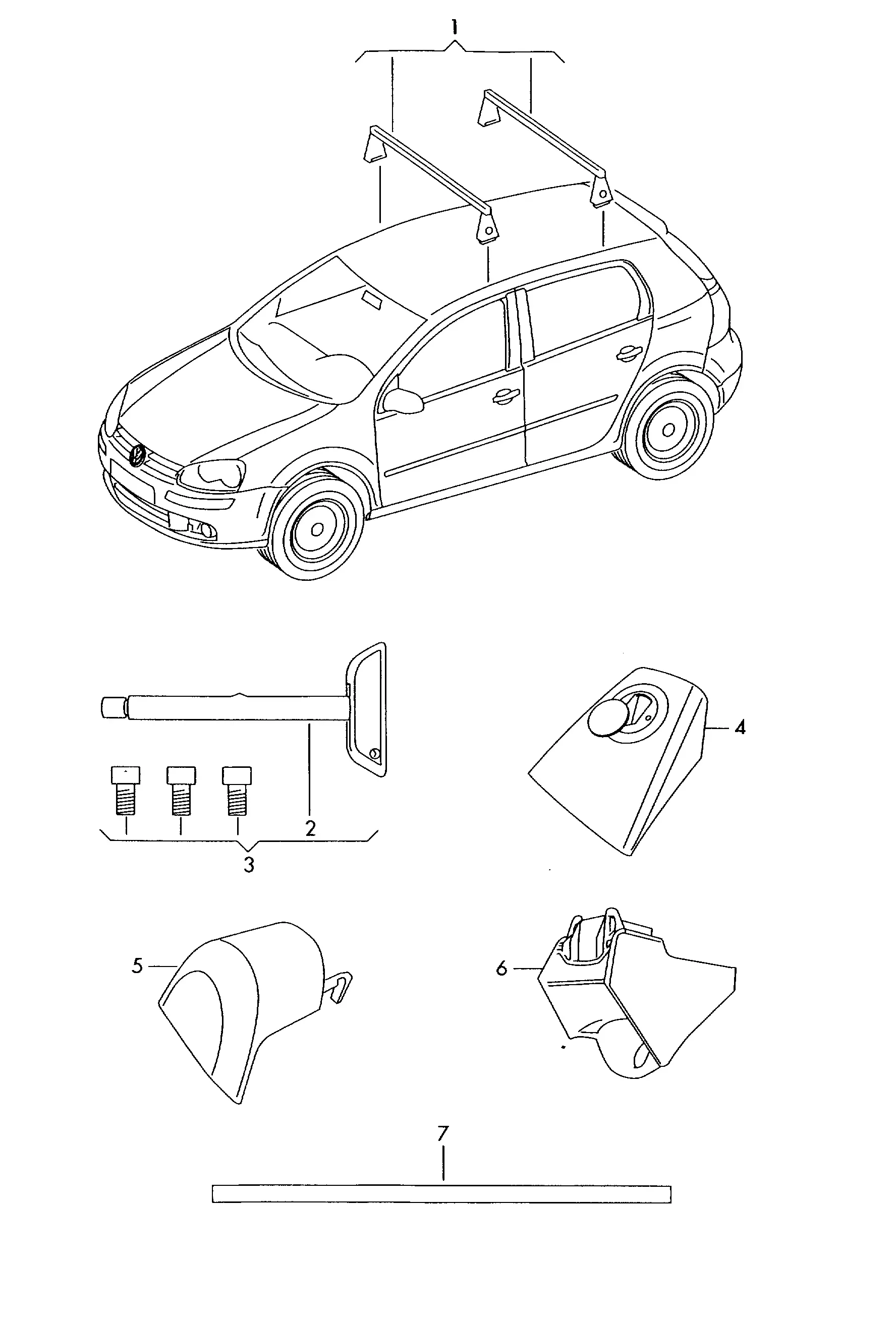 Roof Cross Bars diagram
