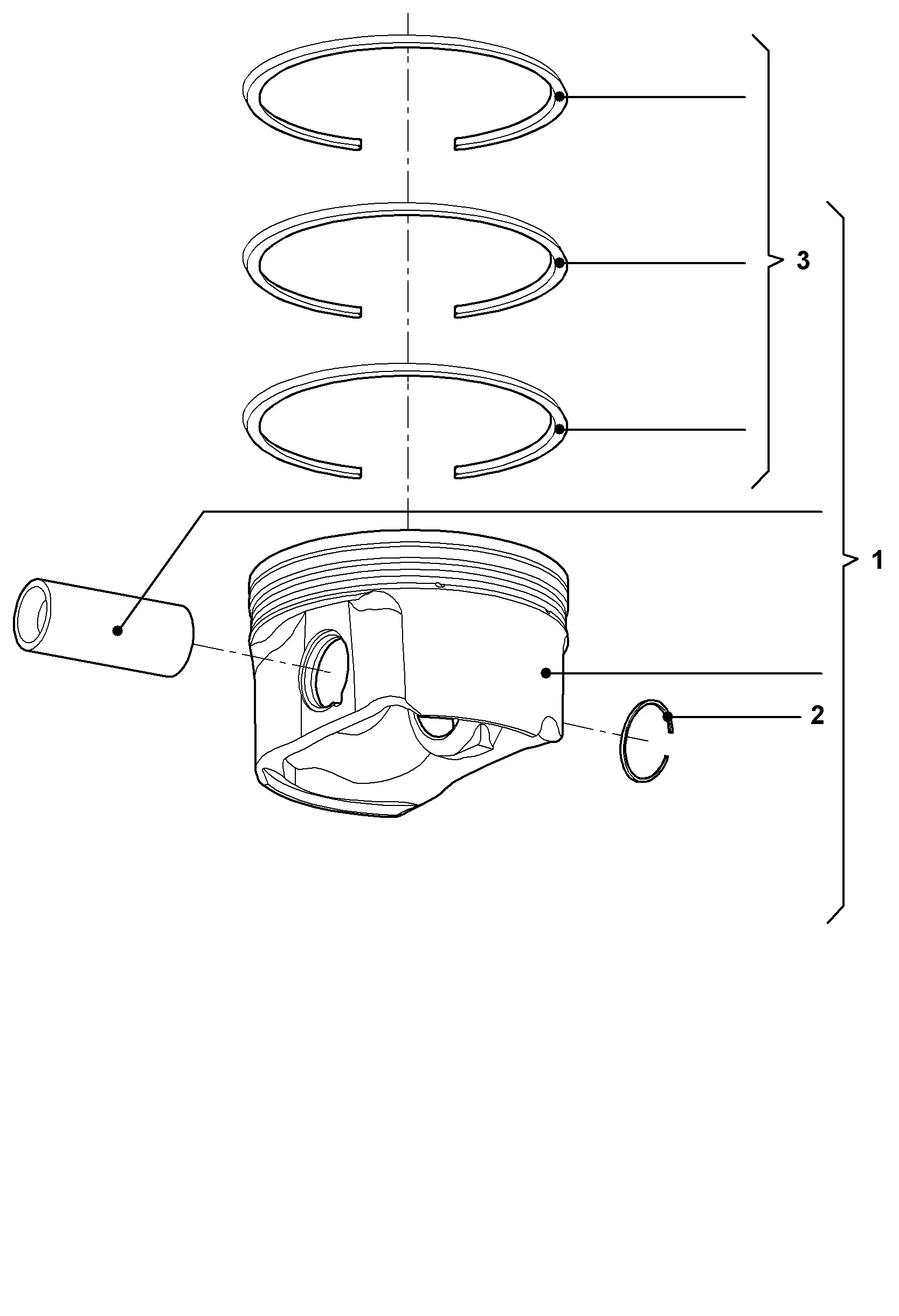 Поршень и поршневые кольца diagram