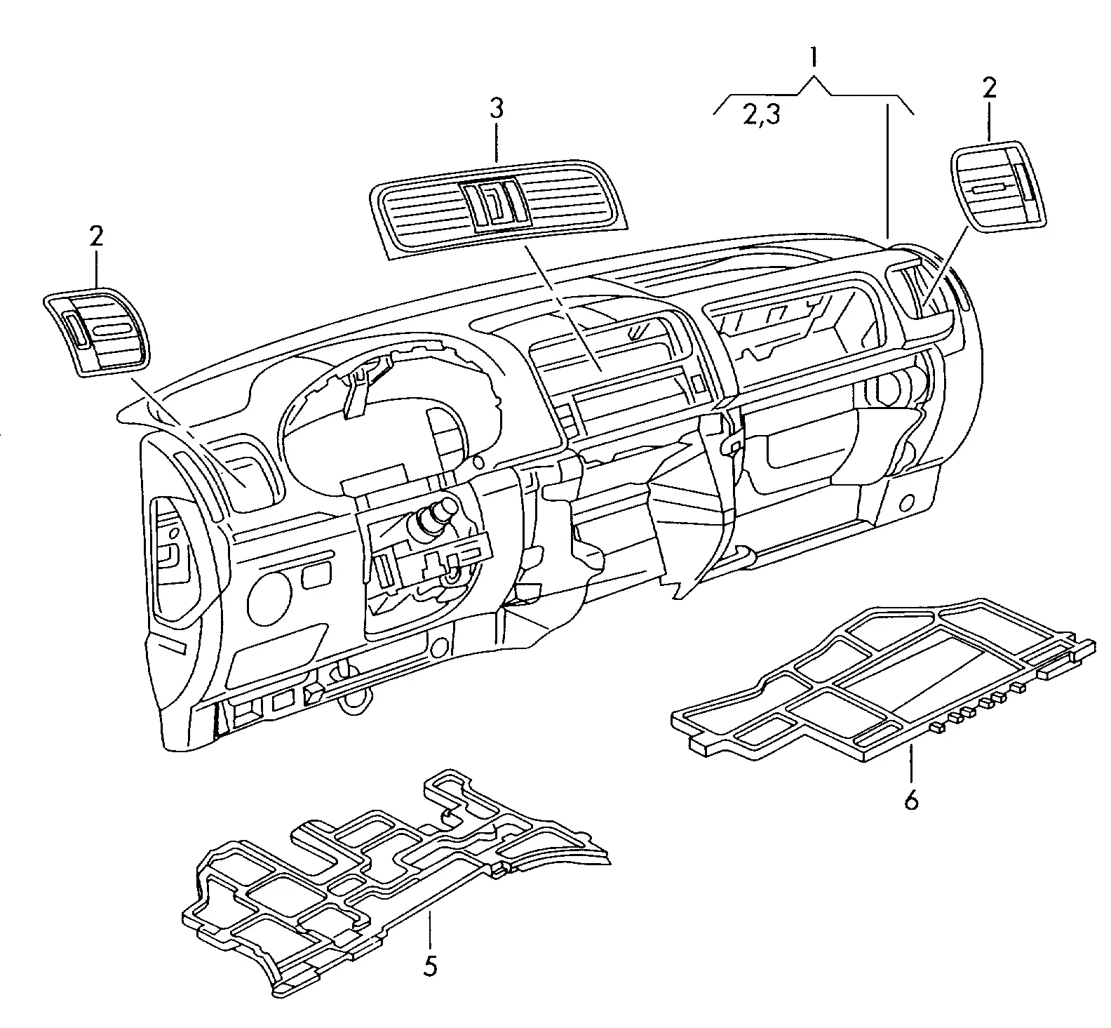 Instrument Panel Swivel Insert diagram