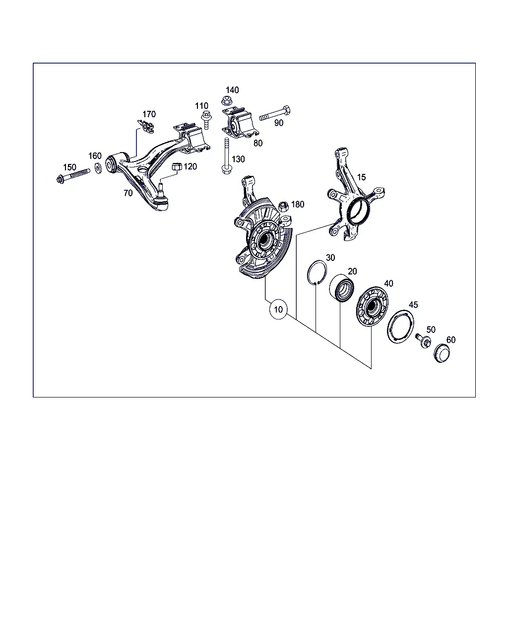 Steering Knuckle and Control Arm diagram