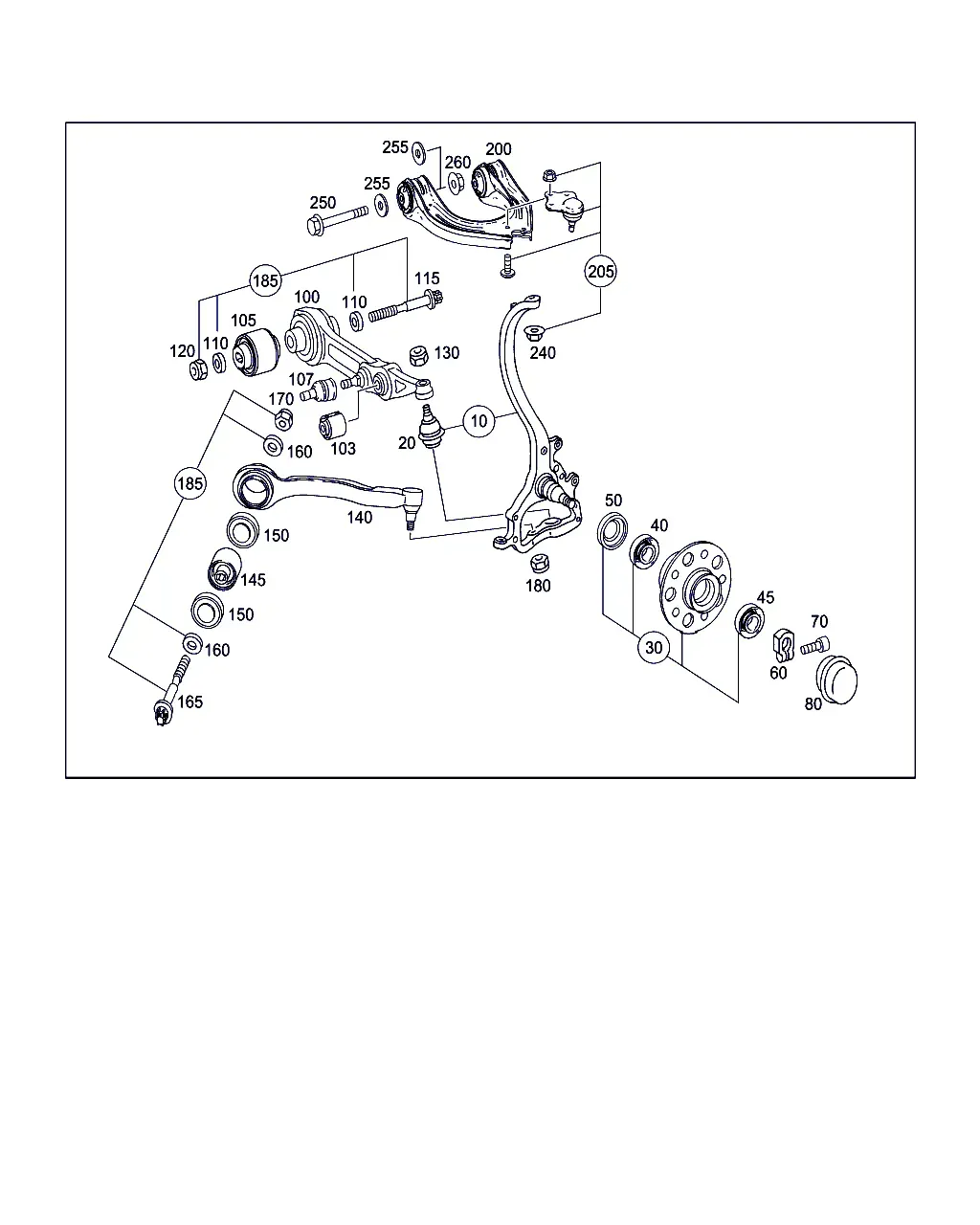 Поворотный кулак и поперечный рычаг diagram