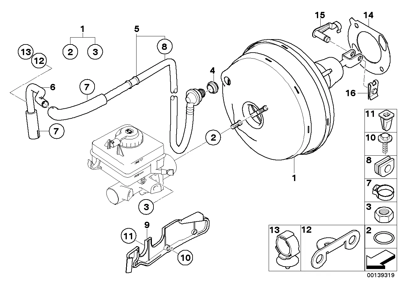 Brake booster diagram