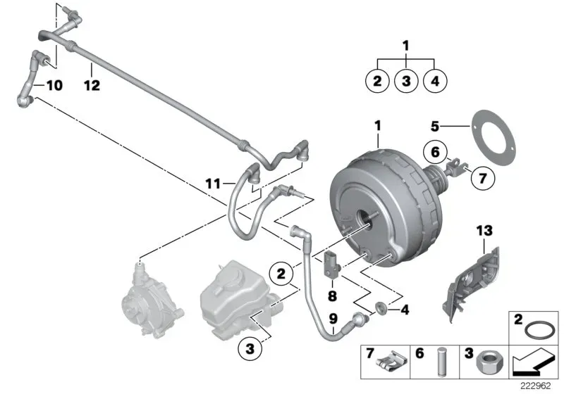 Brake booster pressure sensor diagram