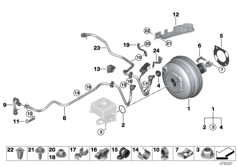 Brake booster diagram