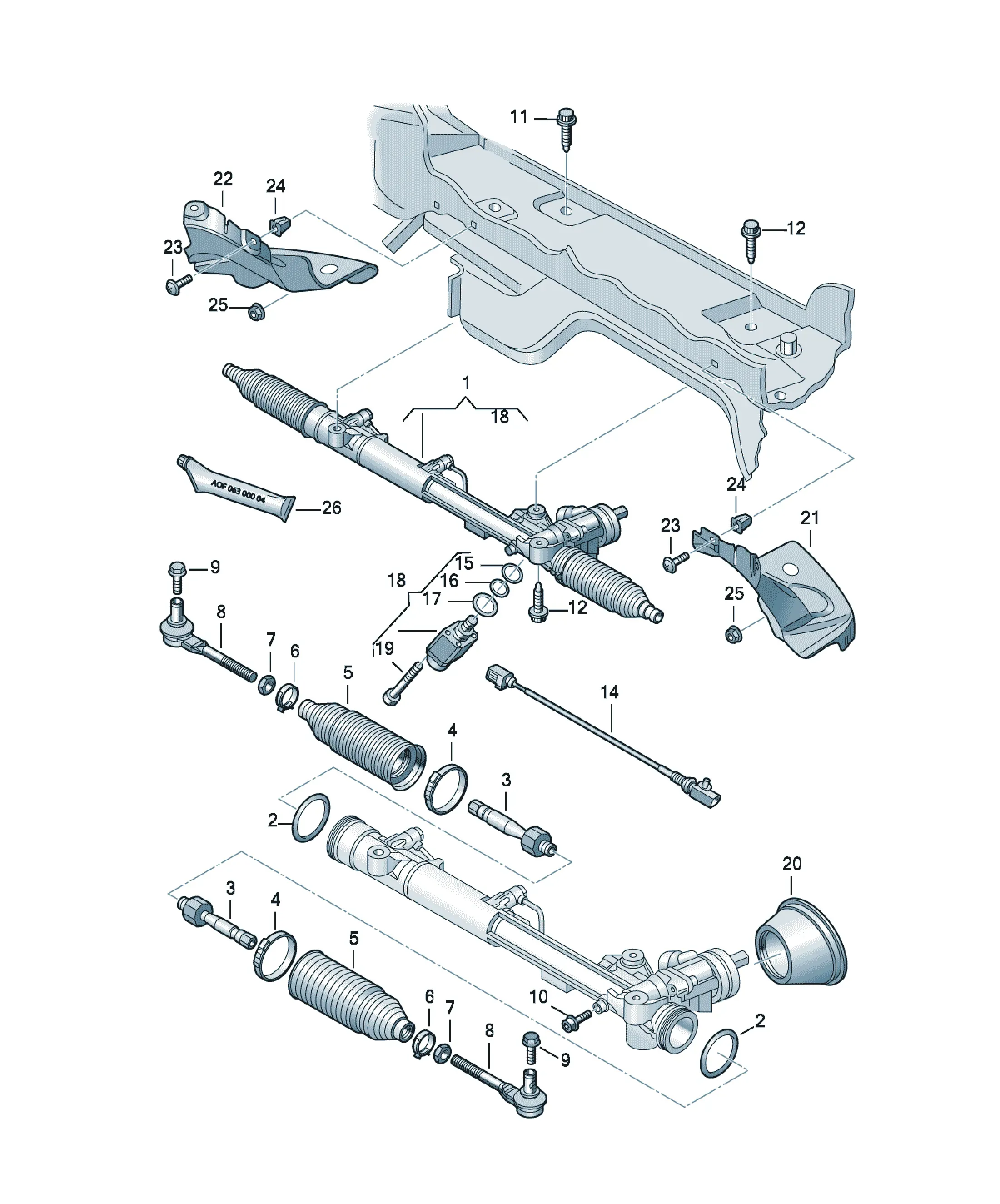 Steering gear diagram