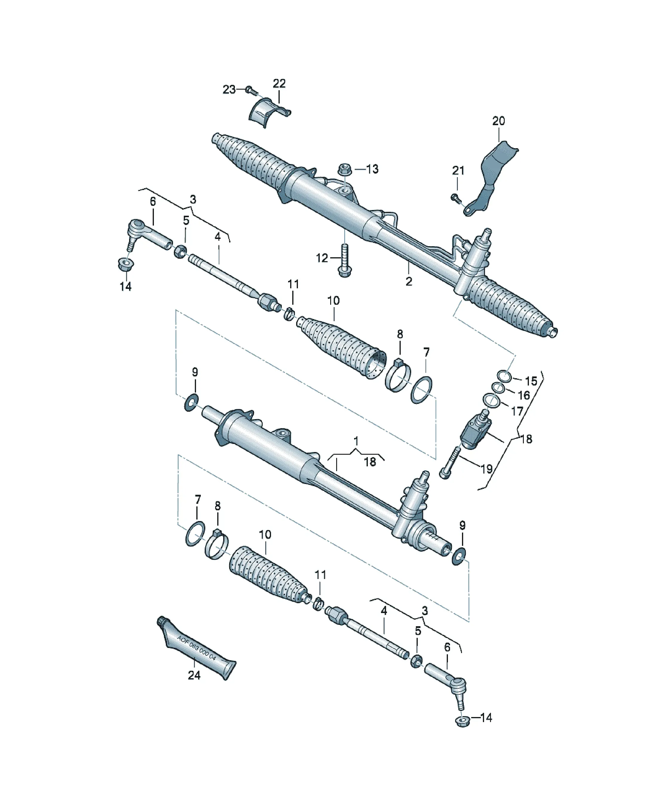 Steering gear diagram