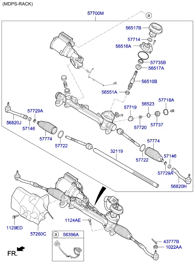 Steering gear diagram