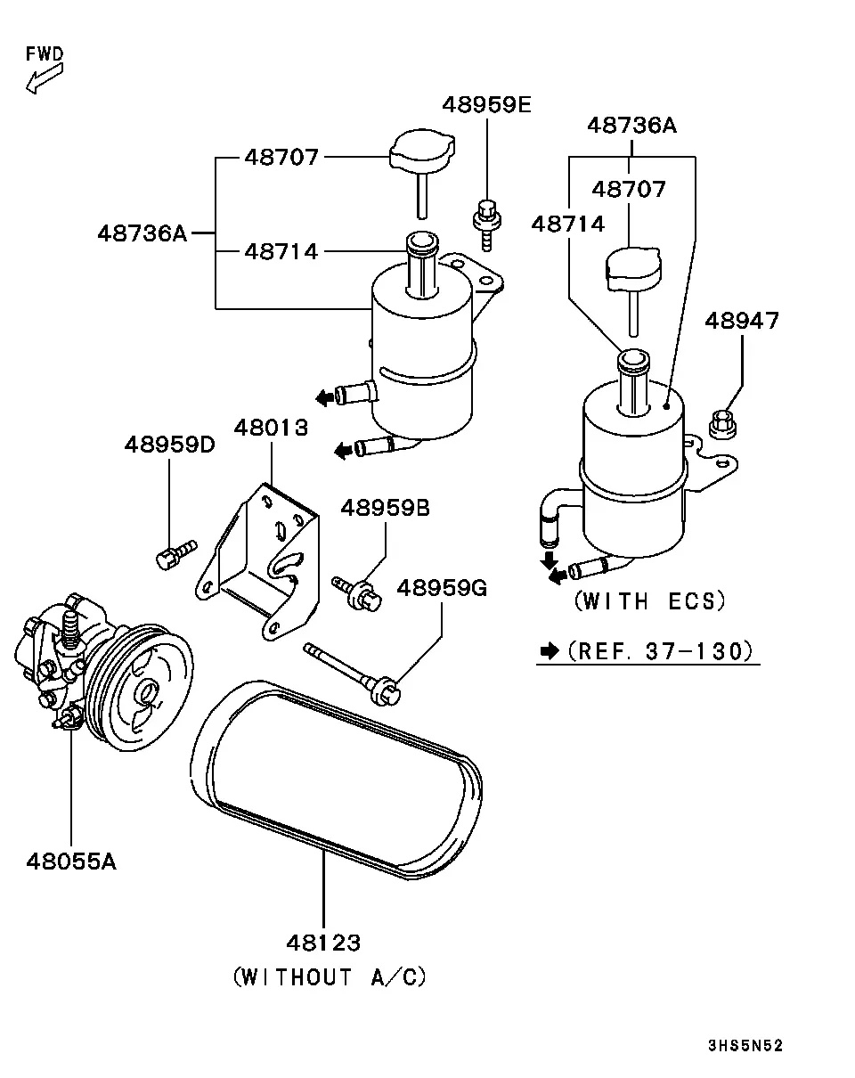 Power steering pump diagram