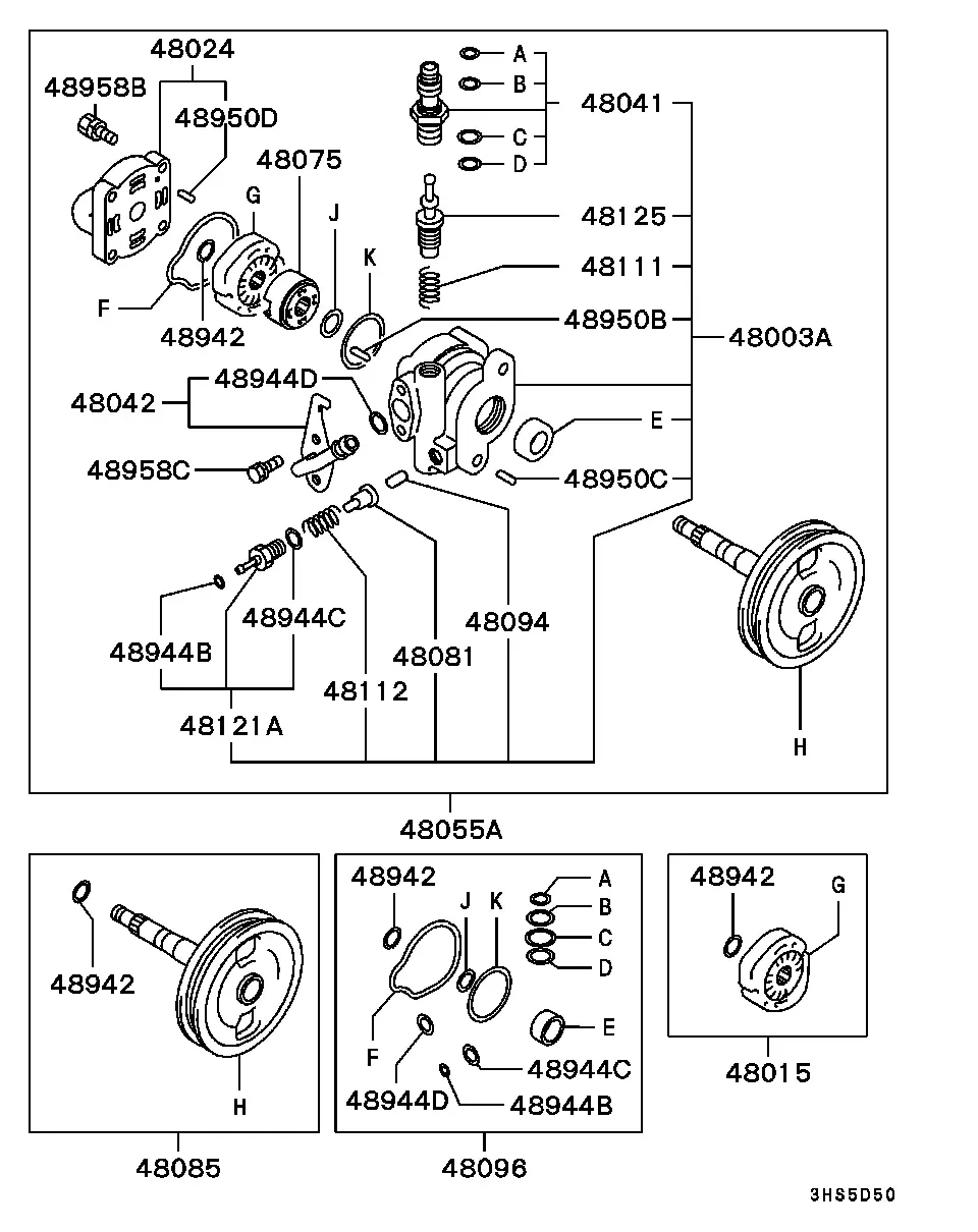 Power steering pump diagram