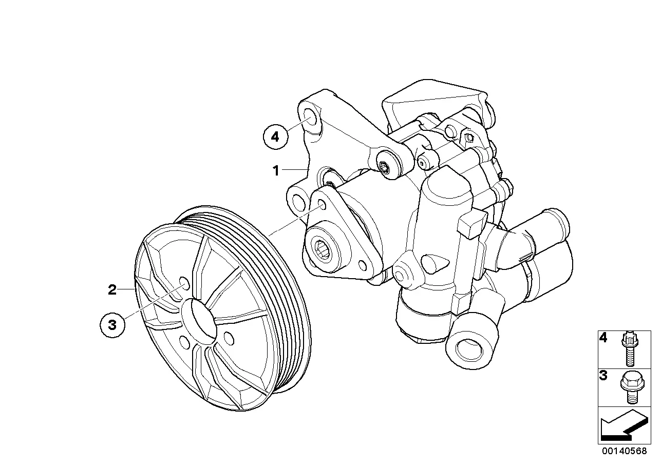 Power steering pump diagram