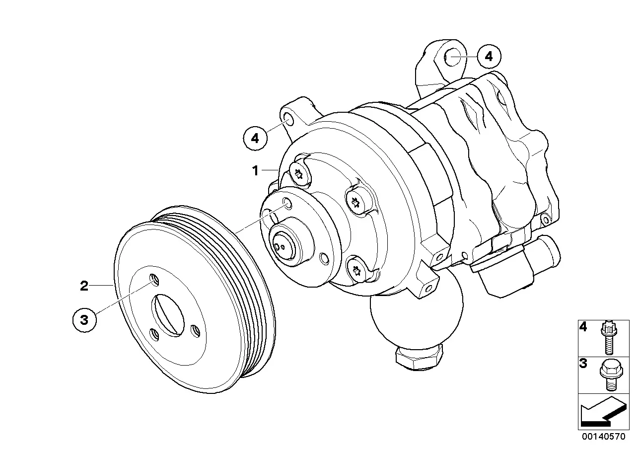 Power steering pump diagram