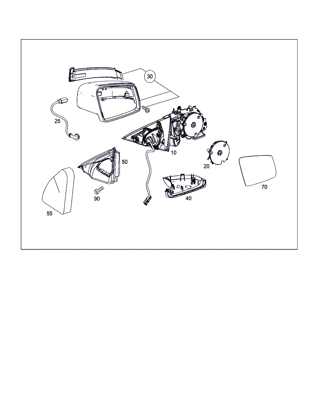 Right Exterior Mirror diagram