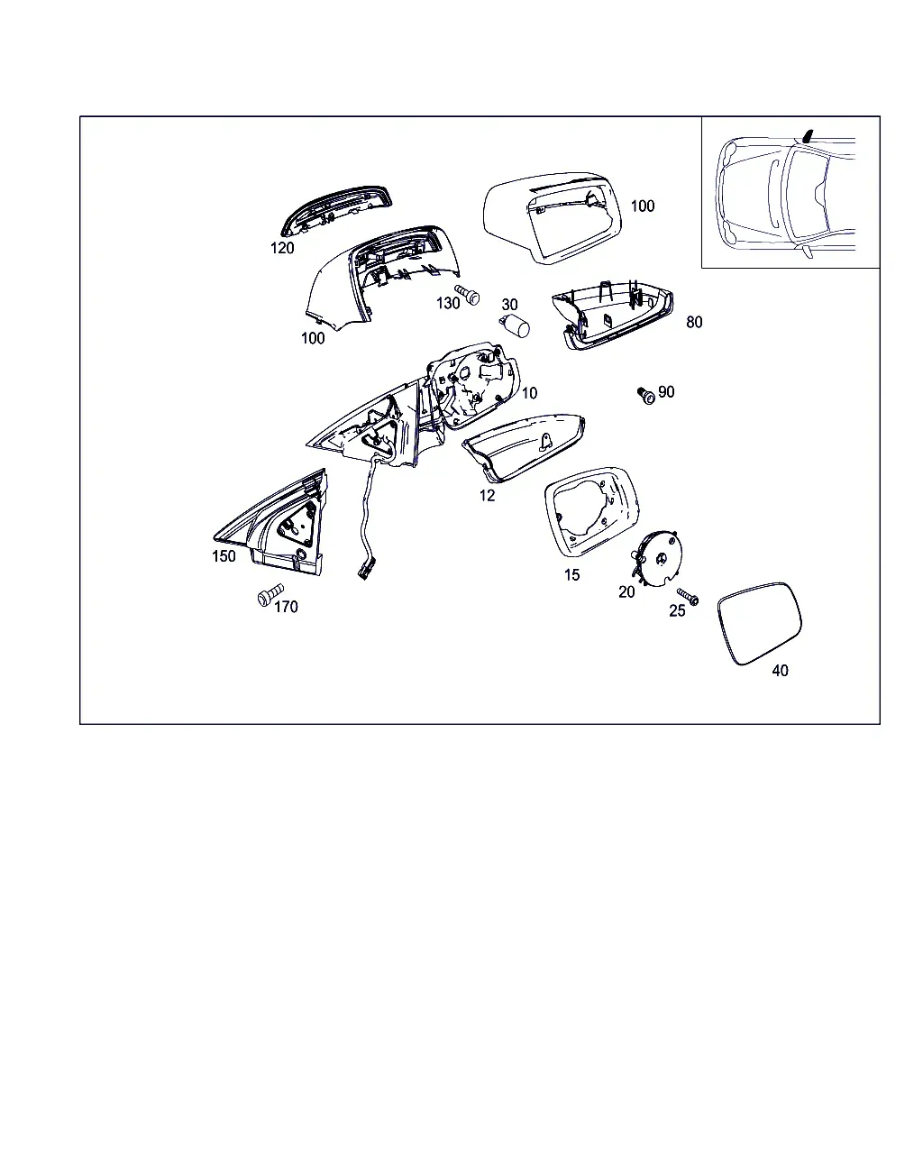 Right Exterior Mirror diagram