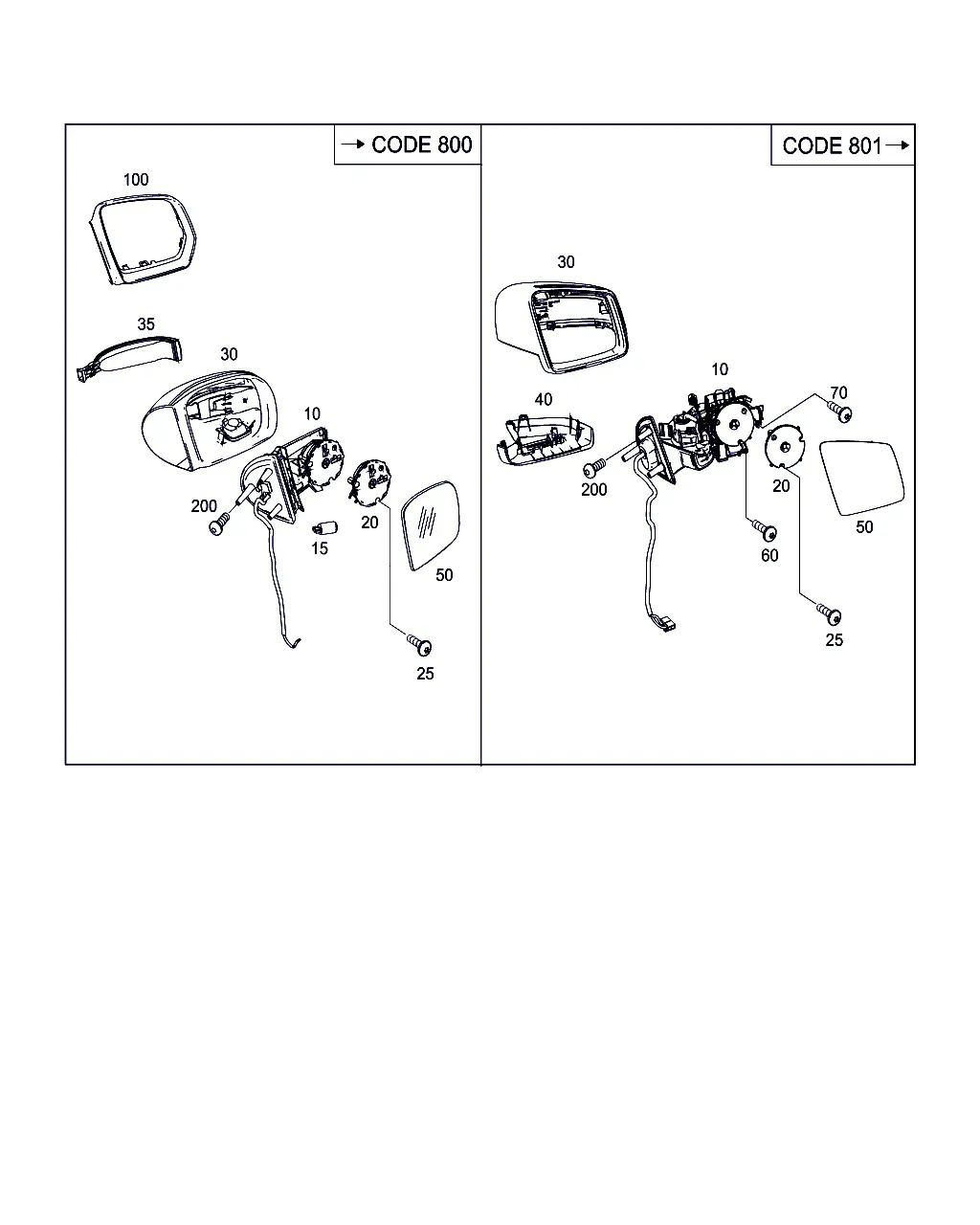 Right Exterior Mirror diagram