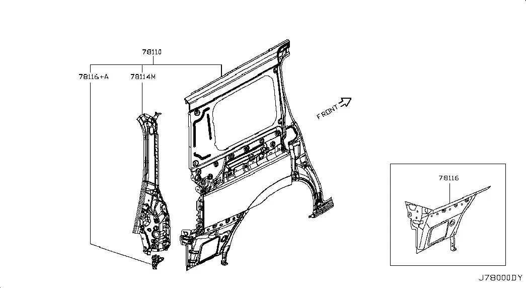 Right Rear Fender and Fittings diagram