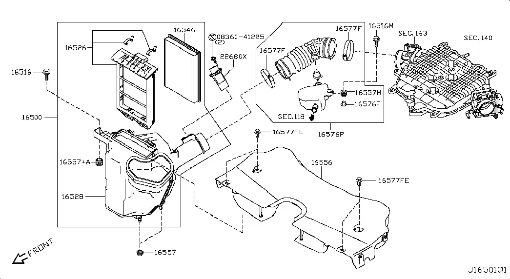 Right Air Filter diagram