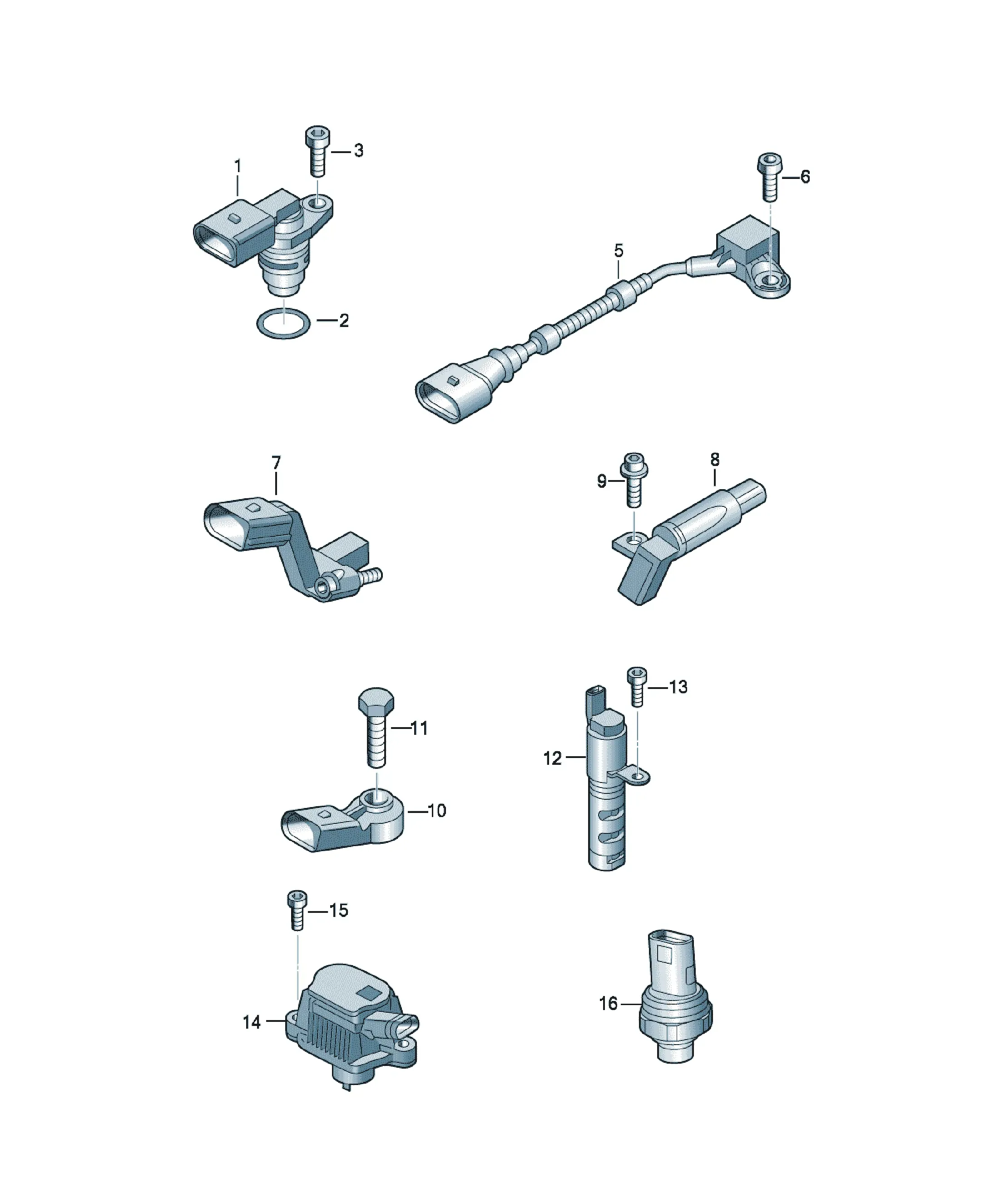 Engine sensors diagram