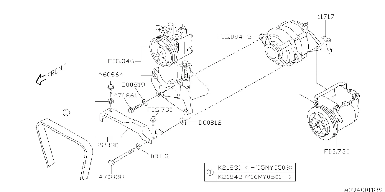 Alternator Drive Belt diagram