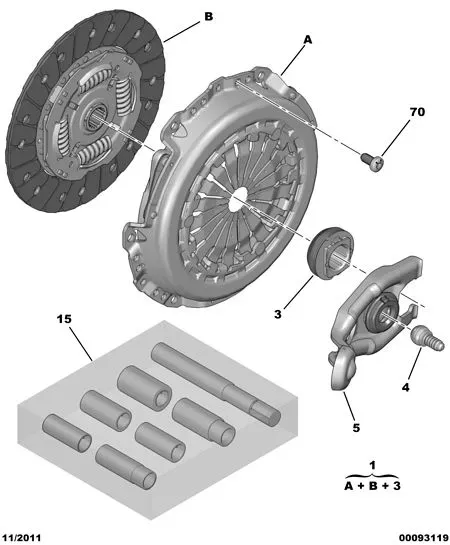 Clutch Release and Pressure Plate diagram