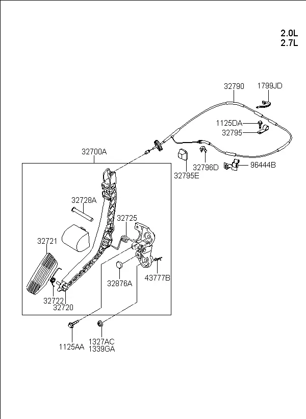 Throttle Control Linkage diagram