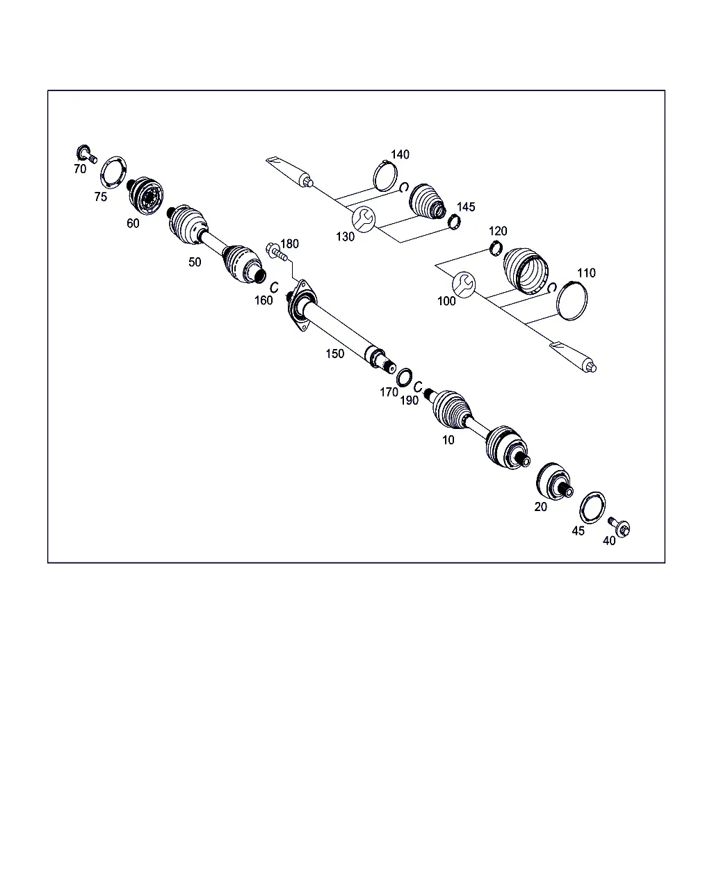 Front Axle Drive Shaft diagram