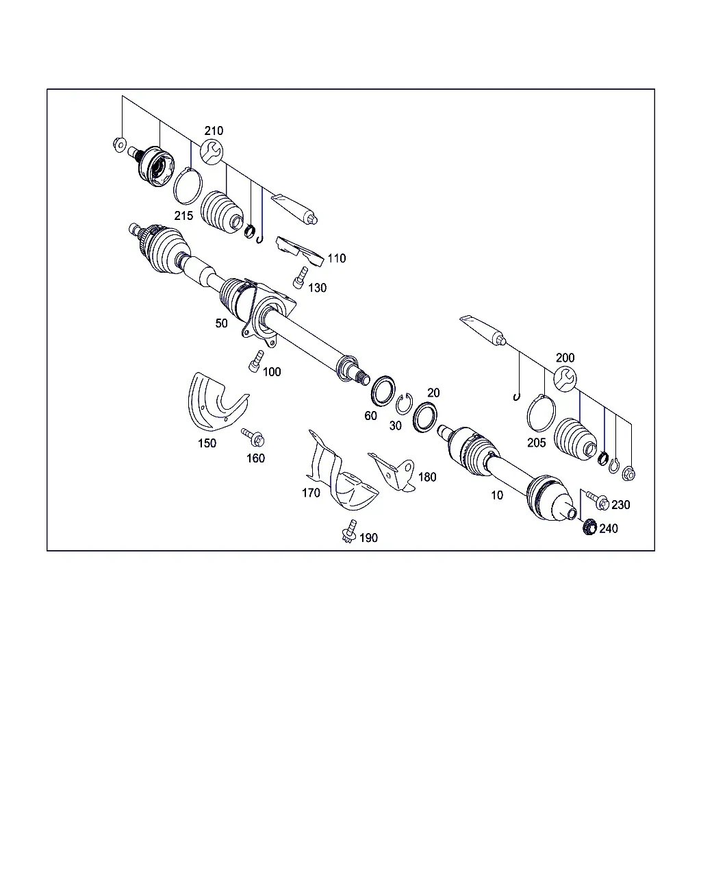 Front Axle Drive Shaft diagram