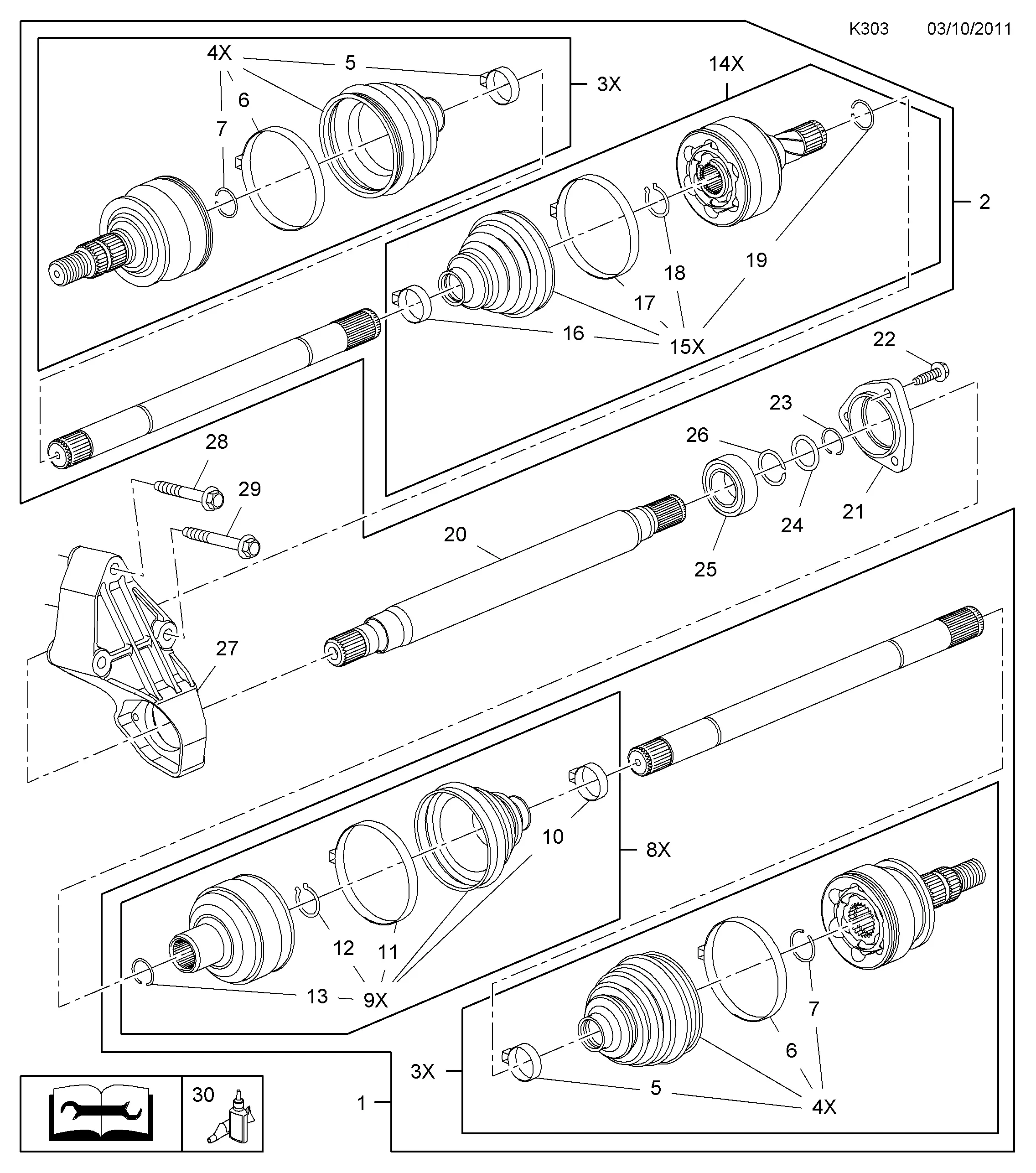 Front Axle Drive Shaft diagram