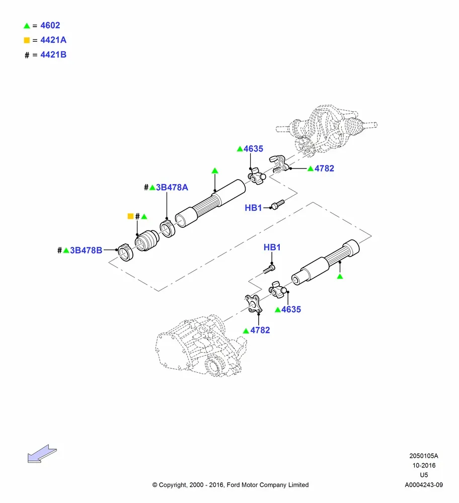 Rear Axle Drive Shaft diagram