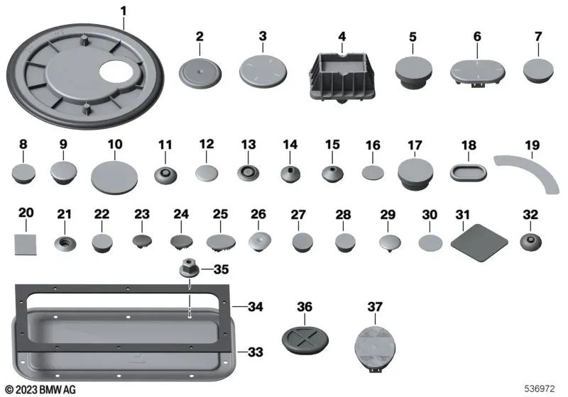 Пробки и заглушки кузова diagram