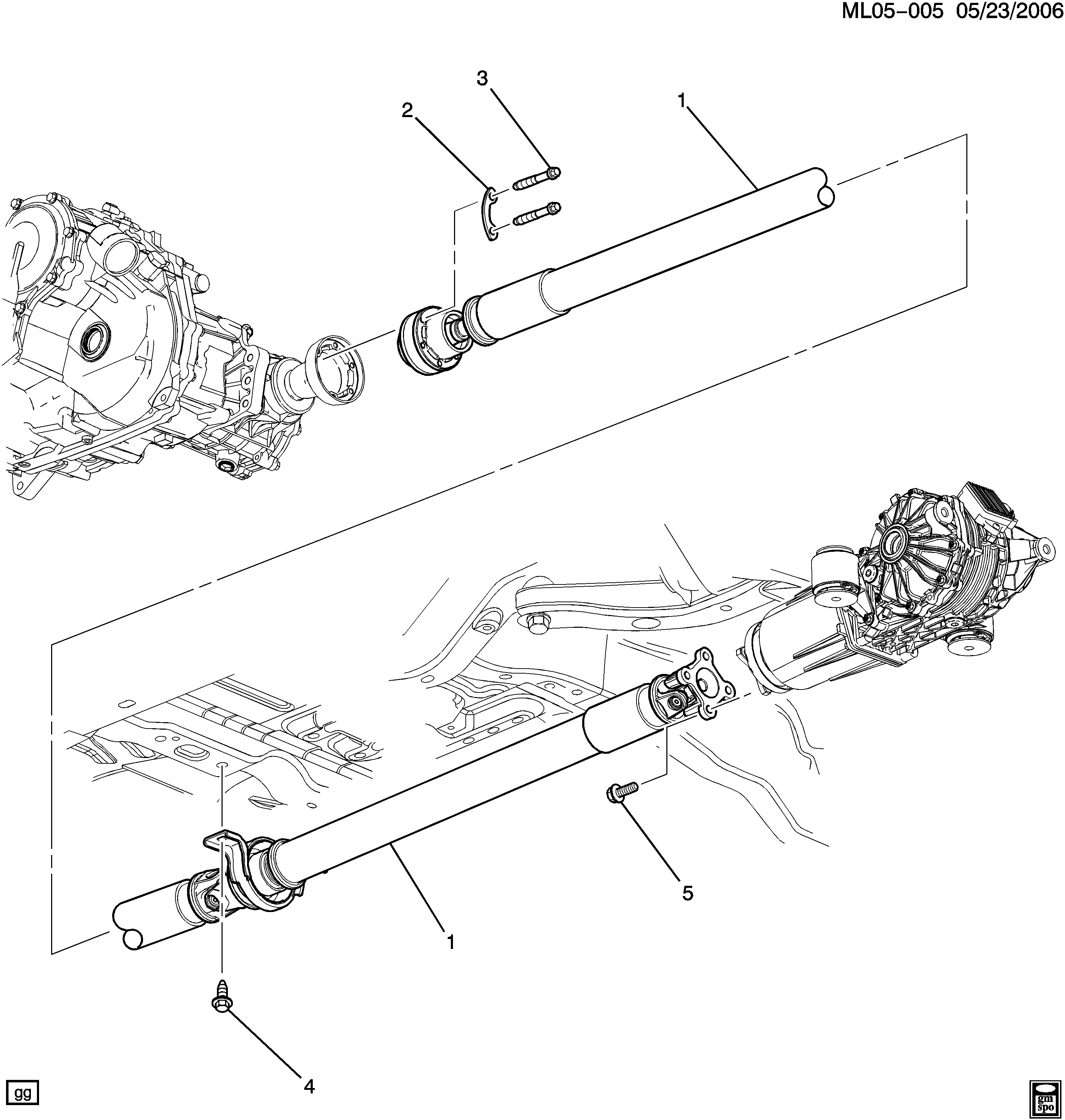 Propeller shaft mounting diagram