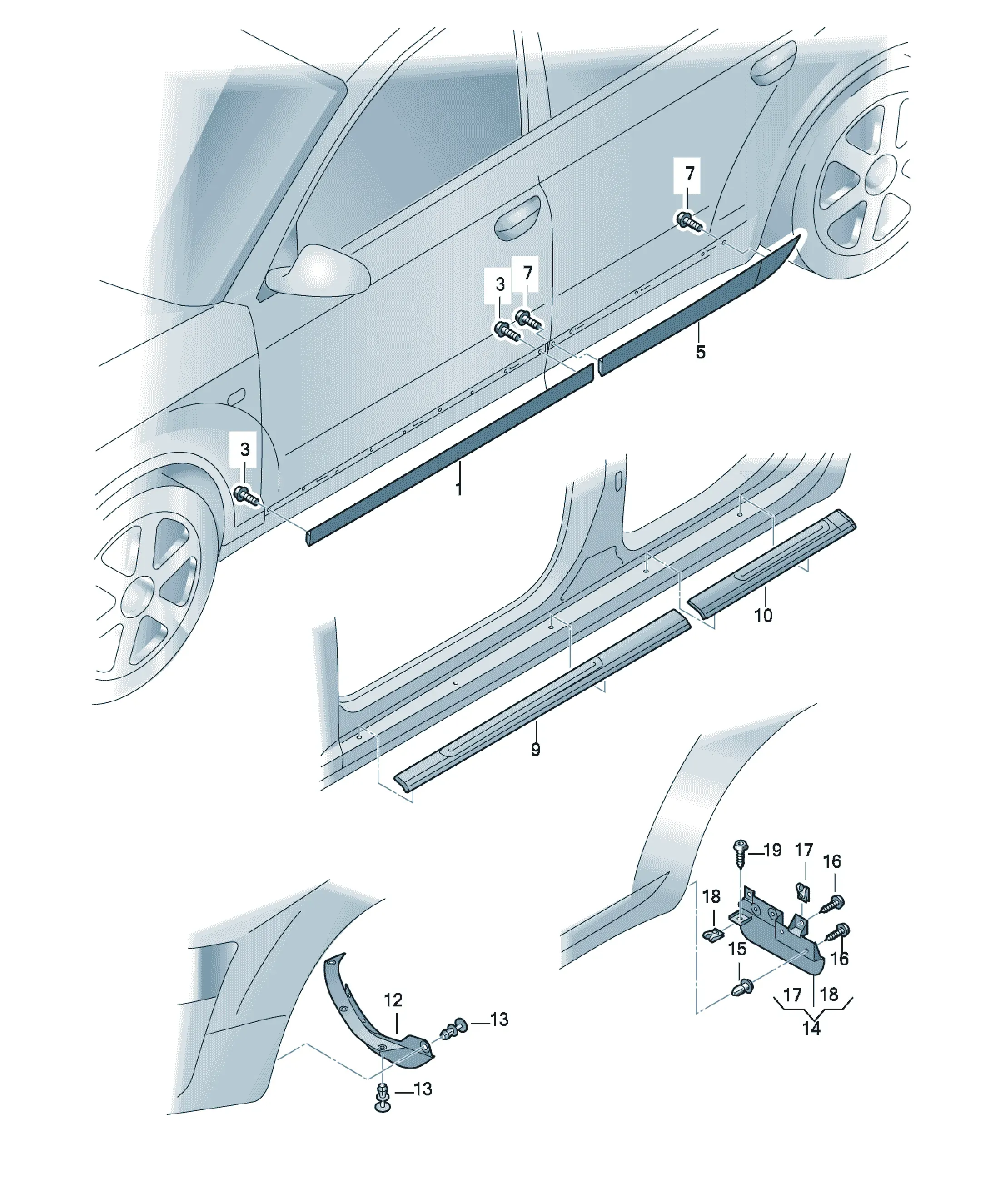 Protective strips diagram