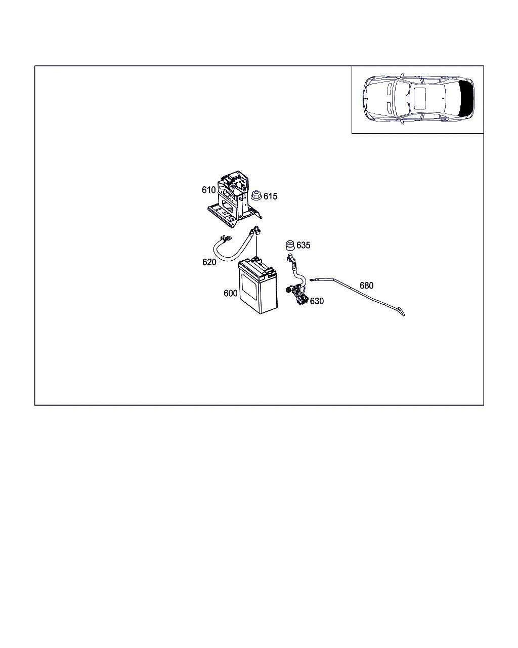 Battery, Starter and Alternator Cables diagram
