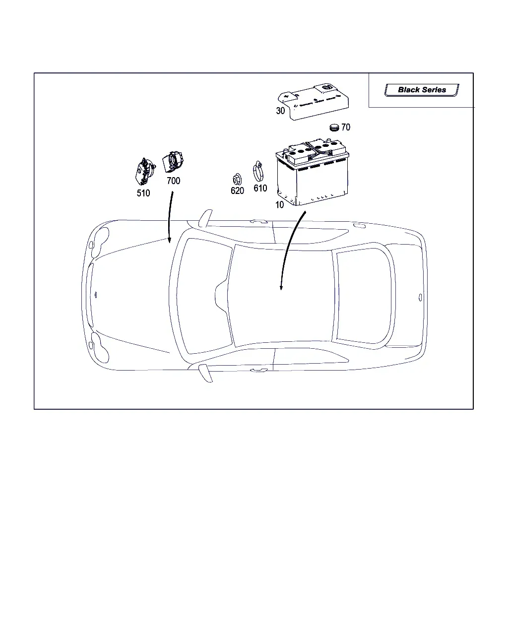 Battery, Starter and Alternator Cables diagram