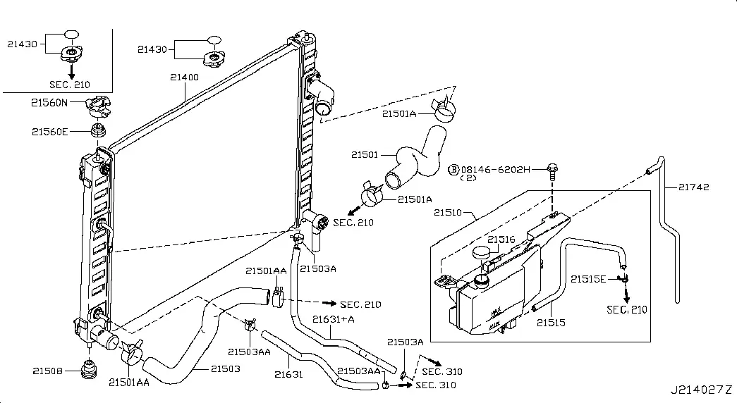 Radiator and Cooling System Components diagram