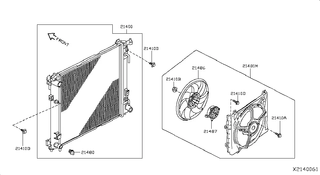 Cooling Radiator and Fan diagram