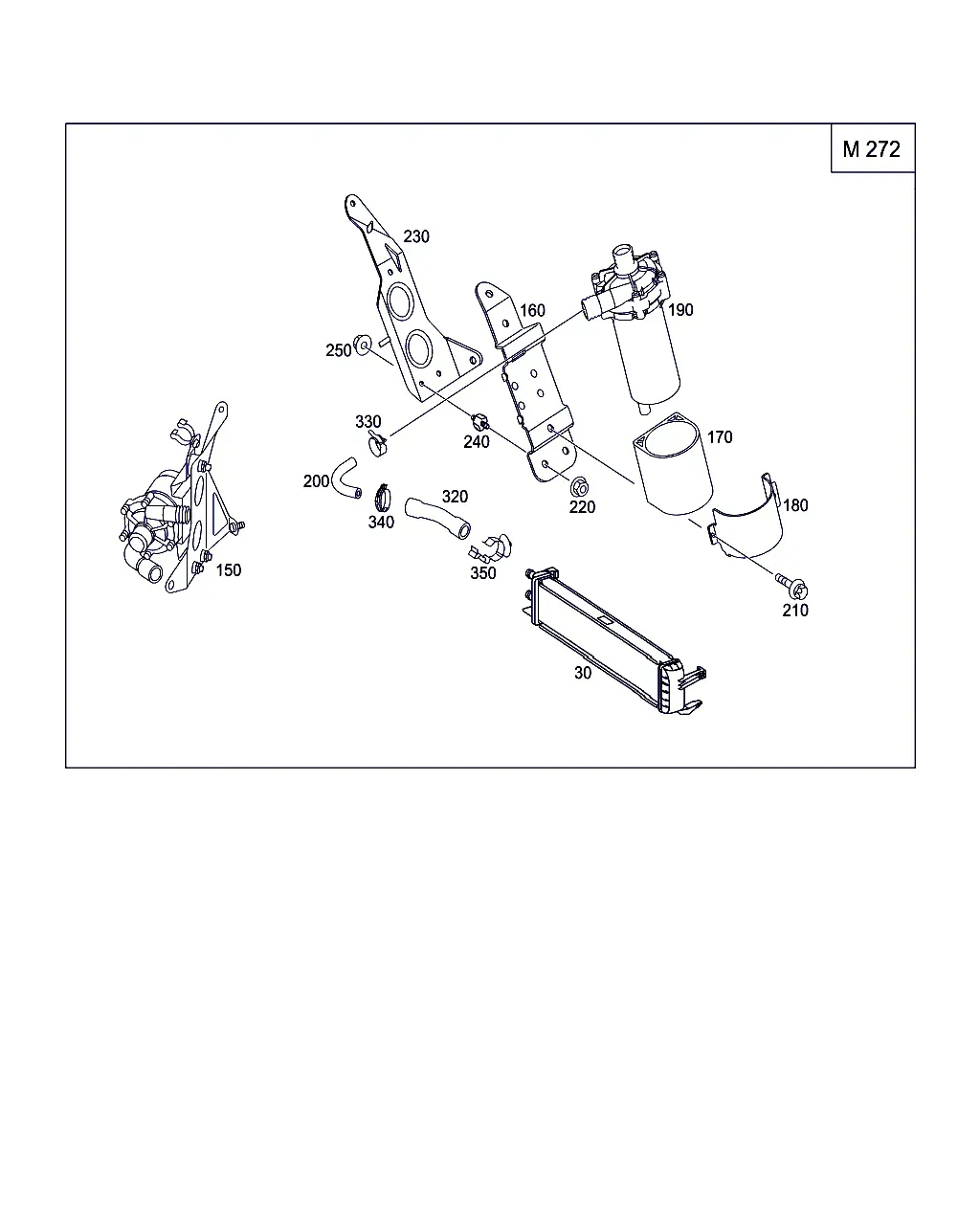 Radiator and Water Pump diagram