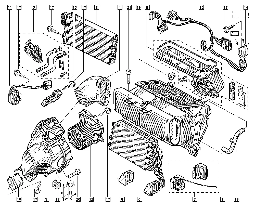 Heater Core diagram