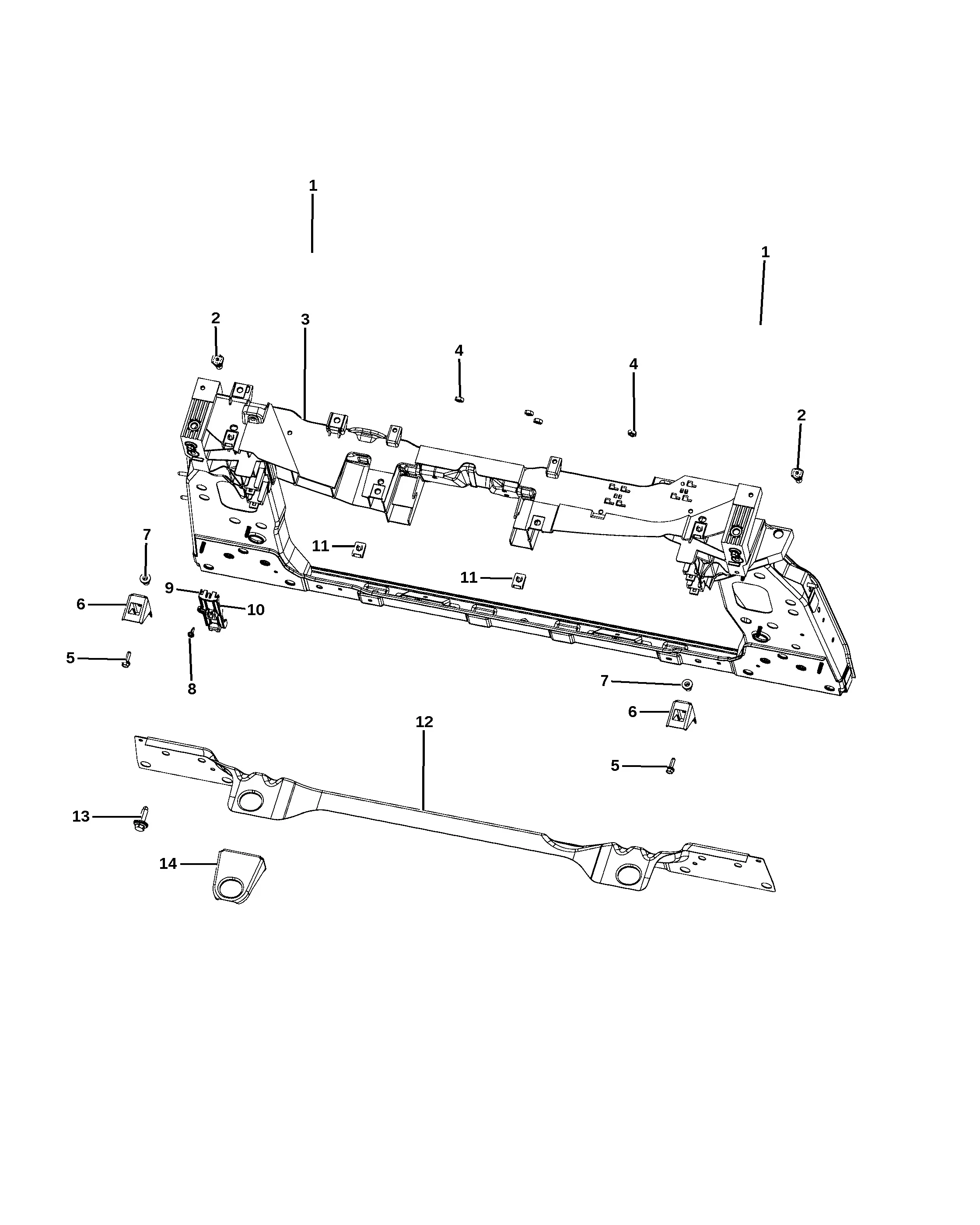 Radiator support diagram