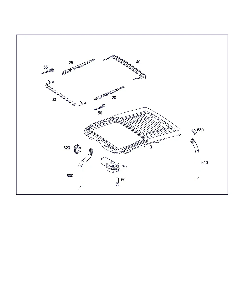 Sliding Sunroof Frame diagram