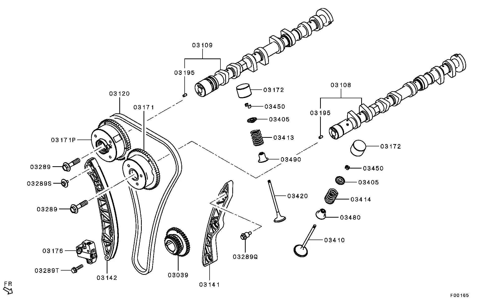 Camshafts and Valves diagram