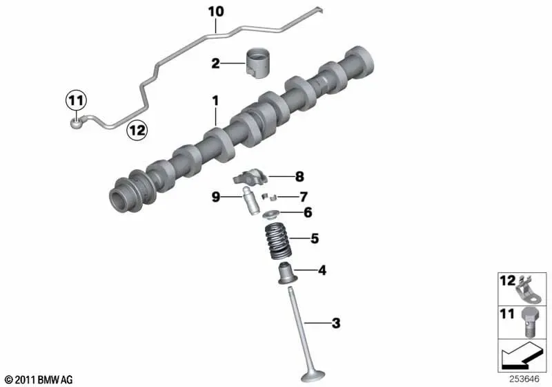Exhaust Camshaft diagram