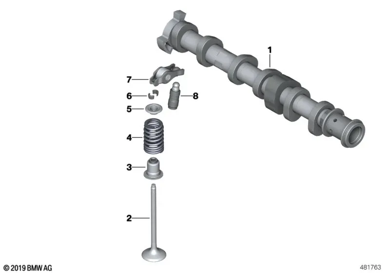 Exhaust Camshaft diagram