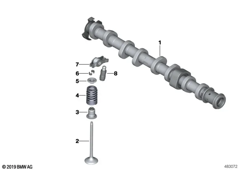 Exhaust Camshaft diagram