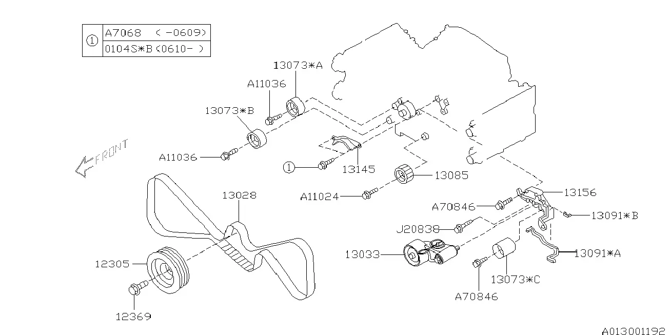 Camshaft and Timing Belt diagram
