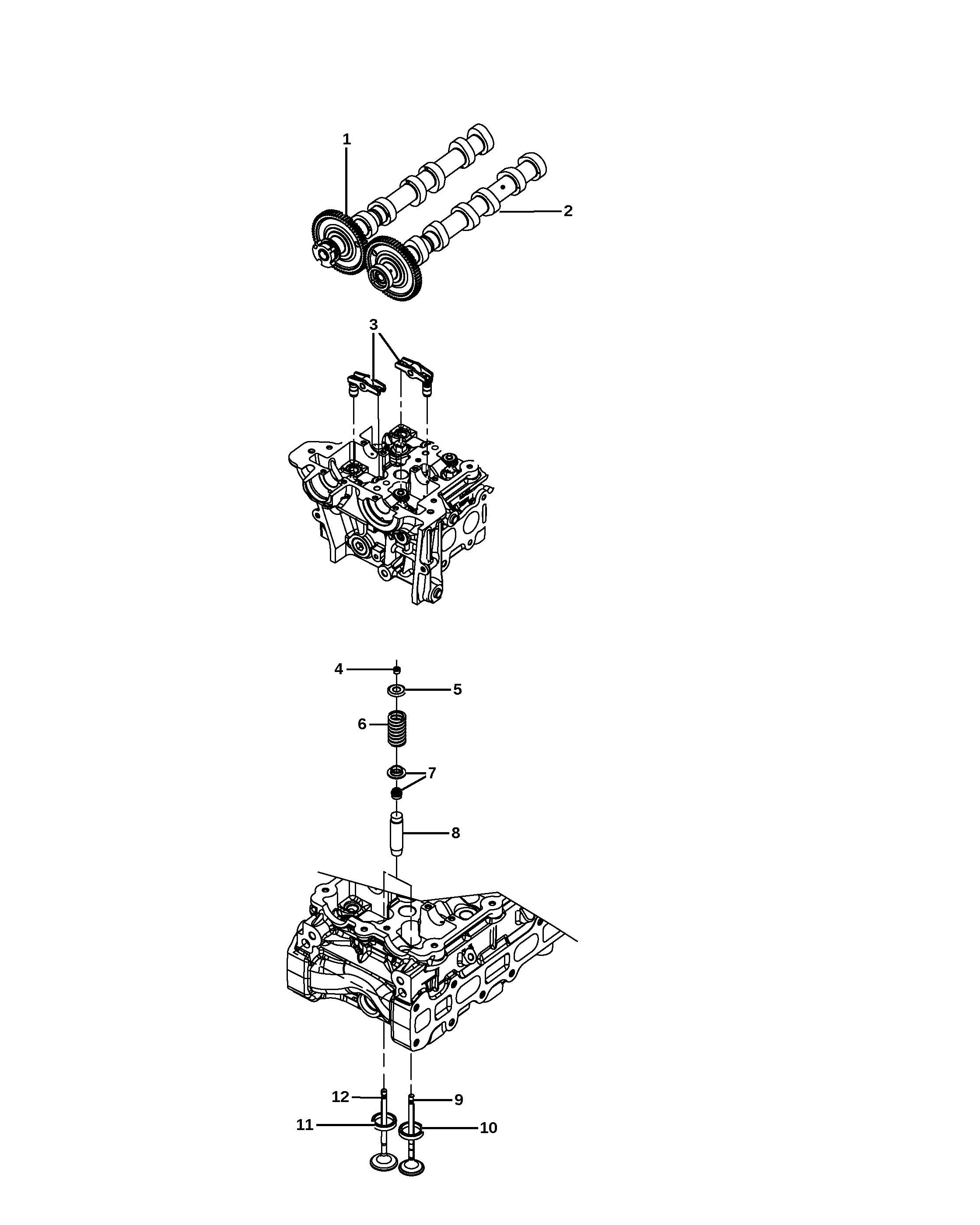 Camshafts and Valvetrain diagram