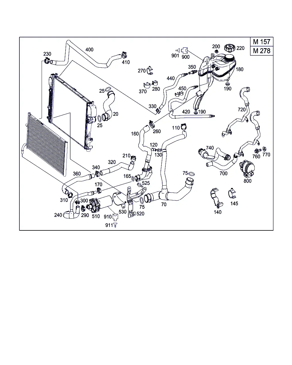 Expansion Tank, Mounting and Hoses diagram