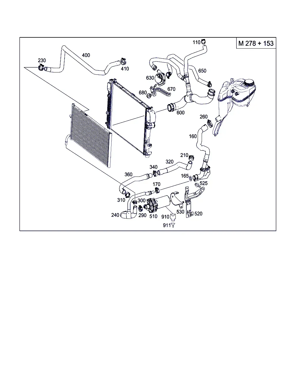 Expansion Tank, Mounting and Hoses diagram