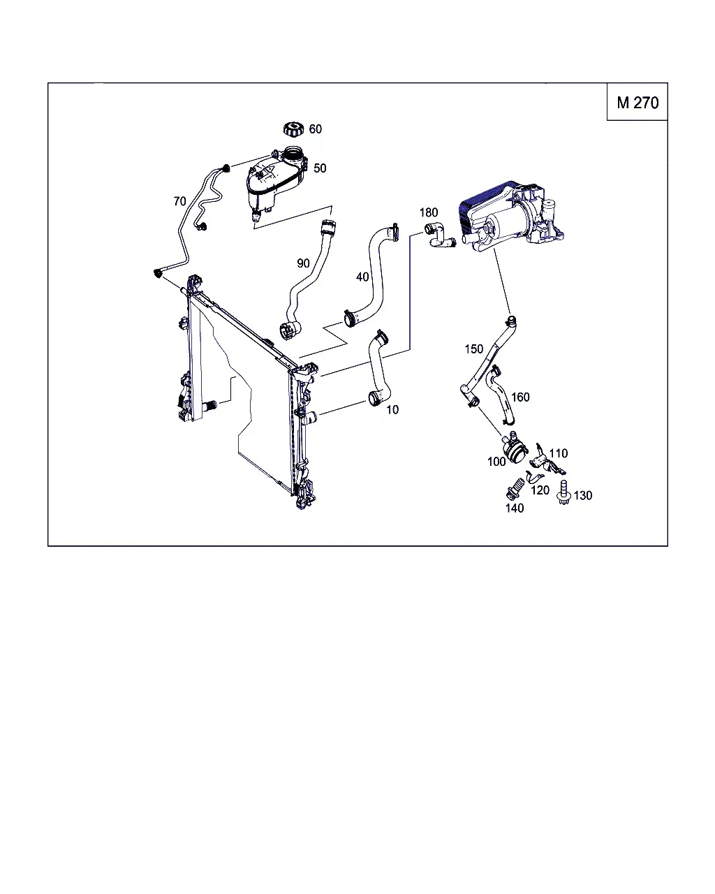 Расширительный бачок, крепление и шланги diagram