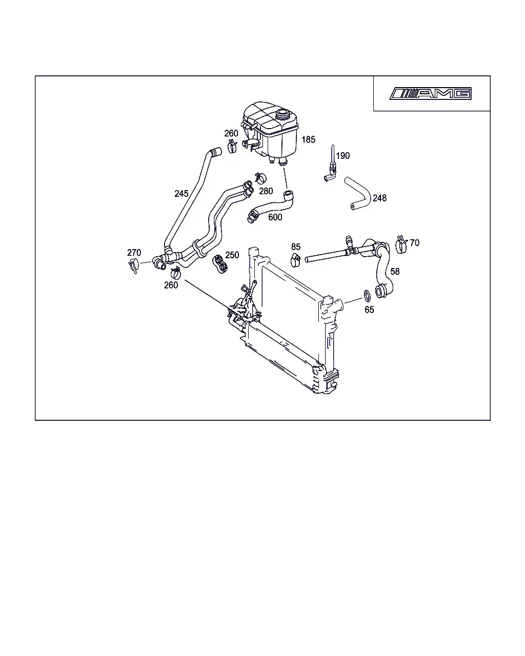 Expansion Tank, Mounting and Hoses diagram