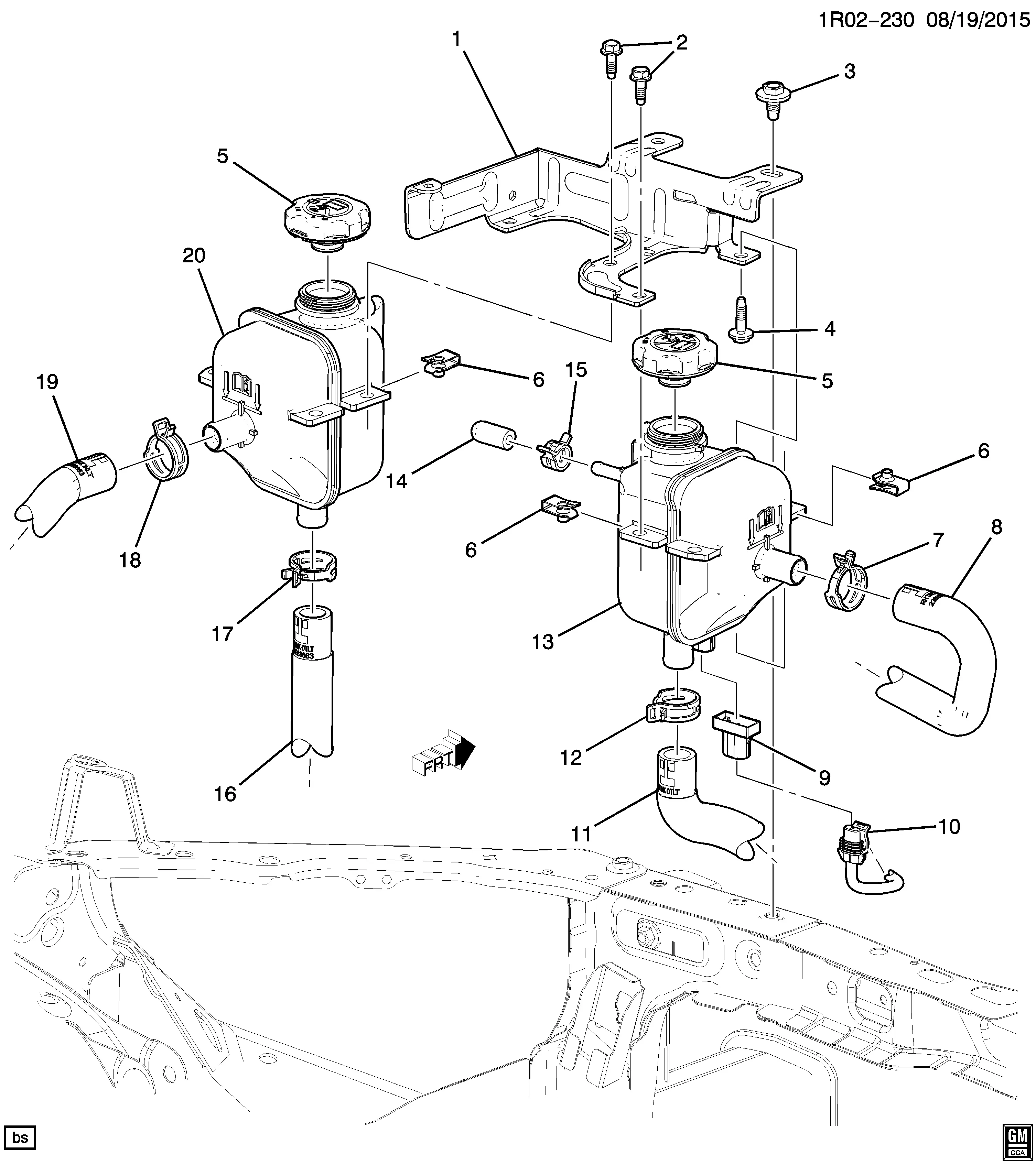 Drive Motor Battery Cooling Surge Tank diagram